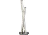 Searchlight LED Tischleuchte "Clover 2Lt Led-Tischleuchte - Chrom & Klarer Kristall", Energieeffizienz: G (A-G), Silber (Chromfarben), H: 56Cm, 1 Stk., Leuchten, LED Tischleuchte