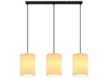Globo Lighting HäNgeleuchte "Page", Beige (Schwarz Matt), H: 120Cm, 1 Stk., Leuchten, HäNgelampe Esszimmer-Leuchte Esstischleuchte Wohnzimmer, HäNgeleuchte