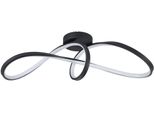 Eglo Deckenleuchte "Calarossa-Z Deckenlampe, Zigbee, App Und Sprachsteuerung, Metall", Schwarz, 1, H: 20,5Cm, 1 Stk., Leuchten, Wand-/Deckenleuchte - L70,5 X B23 X H20,5 Cm - Schwarz - 22W Inkl., Deckenleuchte