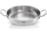 Servierpfanne Fissler "ORIGINAL-PROFI Collection Servierpfanne (Ohne Deckel)", Silber (Silberfarben), Ø:28Cm, Pfannen, Mit Breitem SchüTtrand, Kaltmetallgriffen. Made In Germany