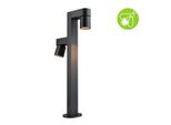 LED Pollerleuchte Paulmann "Kimu IP44 822Mm 2200K 2X7,8W 720Lm 230V 70 Anthrazit Aluminium", Grau (Anthrazit), H:82,2Cm T:34,7Cm Ø:8Cm, Leuchten, LED Pollerleuchte, Insektenfreundlich