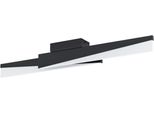 Eglo Deckenleuchte "Isidro", Schwarz, H: 11Cm, 1 Stk., Leuchten, Deckenleuchte In Schwarz Aus Alu, Stahl - 11W - Warmweiß, Deckenleuchte