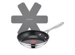 Pfannen-Set Tefal "Jamie Oliver Smart Cook", Edelstahl, Ø:20Cm, Pfannen, Keramikbeschichtung, Thermo-Signal, Induktionsgeeignet, Edelstahlgriff
