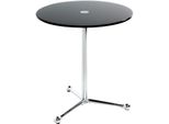 Beistelltisch Haku "Sofatisch, Wohnzimmertisch", Schwarz (Silber, Silber, Silber), B:45Cm H:50Cm T:45Cm, Tische, Beistelltisch, Rund - Aus Metall Silber - Ø/H 45/50 Cm