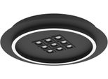Eglo Deckenleuchte "Balazote Deckenlampe Rund Aus Metall Und Konststoff Lampe BüRolampe", Schwarz, 10, Ø 38Cm H: 5Cm, 1 Stk., Leuchten, Wand-/Deckenleuchte - H5 X Ø38 Cm - Schwarz - 1X20,5W;9X0,9W Inkl., Deckenleuchte
