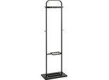 GarderobenstäNder Haku "KleiderstäNder, Standgarderobe", Schwarz, B:54Cm H:175Cm T:30Cm, Metall, GarderobenstäNder, Rechteckig - Aus Metall Schwarz - B/T/H 54/30/175 Cm
