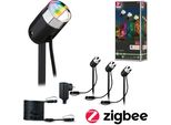 LED Gartenstrahler Paulmann "Plug & Shine", Grau (Anthrazit), H:23Cm T:9Cm Ø:5Cm, Leuchten, LED Gartenstrahler, Led-Modul, Rgbw