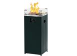 Feuerstelle Buschbeck "Malta", Schwarz, B:38Cm H:91Cm L:38Cm, Stahl, FeuerköRbe, Bxlxh: 38X38X91 Cm, Inkl. Lavasteine, FüR 11 Kg Gasflasche