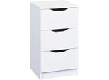Kommode Inter Link "Westphalen, Schubladenkommode, Viel Stauraum, Modern", Weiß, B:40Cm H:71Cm T:40Cm, Mdf, Sideboards, Kommode, Mit Schubladen, FüR Wohnzimmer/Schlafzimmer, Bxtxh: 41 X 40 X 71 Cm
