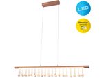 Näve LED Pendelleuchte "Nobilis", Gold, 1, 1 Stk., Leuchten, HäNgeleuchte, Dimmbar, Warmweiß, L: 100Cm, Gold, LED Pendelleuchte