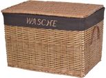 WäSchekorb, Braun, B:60Cm H:41Cm T:42Cm, Geflecht Weide, Kunststoff, Hofmann Living AND More, WäSchesammler, WäSchekorb, Aus Weide, Handgefertigt, Mit Herausnehmbarem Stoffeinsatz, 60X42X41Cm