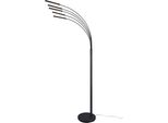 Reality Leuchten LED Stehlampe "Reed", Schwarz, 5, H: 196Cm, Leuchten, Sensordimmer, Memory Funktion, LED Stehlampe