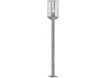 LED AußEn-Stehlampe Searchlight "Box II AußEnleuchte - Silber Und Klarglas", Silber (Silberfarben, Klar), B:11Cm H:90Cm L:11Cm, Leuchten