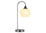 Globo Lighting Tischleuchte "Maxy", Schwarz, Chrom, 1, H: 54Cm, 1 Stk., Leuchten, Tischleuchte Schwarz-Chrom, Glas/Kristalle, E27, Tischleuchte