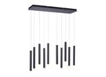 Just Light Pendelleuchte "Bruno", Schwarz, 10, H: 120Cm, 1 Stk., Leuchten, Led, Pendelleuchte