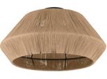Eglo Deckenleuchte "Alderney Deckenlampe, Stahl Und Textil, E27, Esszimmerlampe, Flurlampe", Schwarz, Ø 48Cm H: 24Cm, 1 Stk., Leuchten, Wand-/Deckenleuchte, H24 X Ø48 Cm, Schwarz, 1X40W Exkl., Deckenleuchte