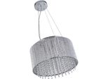 Searchlight HäNgeleuchte "Kristall-Leuchte Elise I, 8-Flammig", Silber (Chrom Aluminium Und Klares), 8, Ø 41Cm H: 28Cm, 1 Stk., Leuchten, GlamouröS, HäNgeleuchte