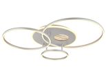 Globo Lighting Deckenleuchte "Invertina", Weiß (Silberfarben Matt), 1, H: 13Cm, 1 Stk., Leuchten, Deckenleuchte, 3D-Acryl, Dimmbar, LED 54W, Deckenleuchte