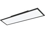 Eglo Deckenleuchte "SALOBRENA-Z", Schwarz, H: 5Cm, 1 Stk., Leuchten, Disco-Modus, App/Sprachsteuerung Alexa,120X30X5Cm, Exkl. Fernbedienung, LED Panels