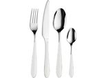 Besteck-Set Pintinox "Canaletto", Weiß (Edelstahlfarben, Weiß), 24 Stk., Edelstahl 18/10, Essbesteck-Sets, Mit Kunststoffgriff, SpüLmaschinengeeignet