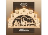 LED Schwibbogen Weigla "Wichtelwerkstatt, Lichterbogen Aus Holz, Natur, Made In Germany", Beige (Natur), B:38Cm H:43Cm T:4,5Cm, Holzwerkstoff, SchwibböGen, Erzgebirge Garantiert, Weihnachtsdeko Innen, Weihnachtsbeleuchtung