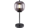 Globo Lighting Tischleuchte "Blacky", Schwarz, 1 Stk., Leuchten, Tischlampe/Metall Schwarz/Glas/Wohnzimmer/Schlafzimmer, Tischleuchte