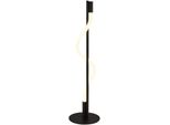 Searchlight Tischleuchte "Serpent-Tischleuchte - Schwarzes Metall- Und OpalröHre", Energieeffizienz: G (A-G), Schwarz (Mattschwarz, Weiß), H: 56Cm, 1 Stk., Leuchten, Tischleuchte