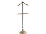 Herrendiener Haku "AnzugstäNder, Dressboy, Kleiderboy, Kleiderbutler, Stiller Diener", Schwarz, B:45Cm H:130Cm T:32Cm, Metall, Herrendiener, Freiform - Aus Metall Gold, Schwarz -B/T/H 45/32/130 Cm