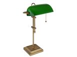 Globo Lighting Schreibtischlampe "Antique", Gold (Altmessing), 1 Stk., Leuchten, Klassische Schreibtischleuchte, Antik-Look Tischleuchte, Bankerlamp, Schreibtischlampe