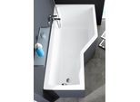 Badewanne Ottofond "Cello", Weiß, B:80Cm H:61Cm L:170Cm T:80Cm, SanitäRacryl, Badewannen, Mit WannenträGer, Ablaufgarnitur Und 1-Tlg Echtglas Wannenaufsatz