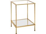 Beistelltisch Haku "Sofatisch, Wohnzimmertisch", Gold (Gold, Gold, Gold), B:39Cm H:55Cm T:39Cm, Tische, Beistelltisch, Quadratisch - Aus Metall Gold B/T/H 39/39/55 Cm
