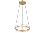 Globo Lighting HäNgeleuchte "Blondie", Goldfarben, 1, Ø 40Cm H: 120Cm, 1 Stk., Leuchten, HäNgeleuchte Gold, Kristalle/Acryl Klar, Dimmbar, LED 36W, HäNgeleuchte