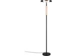 Trio Leuchten LED Stehlampe "Celeste, LED Stehleuchte Mit 4-Stufen Touchdimmer 15W Warmweiß 3000K", Schwarz (Schwarz Matt), 1, Ø 33Cm H: 160Cm, 1 Stk., Leuchten, 1750 Lumen HöHe 160Cm, Stehlampe Mit Glasschirm Ø 33Cm, Memoryfunktion, LED Stehlampe