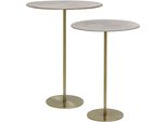 Beistelltisch Mirrors and More "Solon", Gold, B:38,5Cm H:53Cm, Tische, Beistelltisch