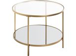 Beistelltisch Haku "Sofatisch, Wohnzimmertisch", Gold (Gold, Gold, Gold), B:60Cm H:45Cm T:60Cm, Tische, Beistelltisch, Rund - Aus Metall Gold - Ø/H 60/45 Cm