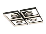 Paul Neuhaus Deckenleuchte "Traforo", Schwarz, 1, Ø 0Cm H: 6,2Cm, 1 Stk., Leuchten, CCT - üBer Fernbedienung, Dimmbar üBer Fernbedienung, Memory, Deckenleuchte