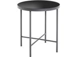 Beistelltisch Haku "Sofatisch, Wohnzimmertisch", Grau (Anthrazit, Anthrazit, Anthrazit), B:40Cm H:47Cm T:40Cm, Tische, Beistelltisch, Rund - Aus Metall Anthrazit - Ø/H 40/47 Cm