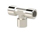 Riegler T-StüCk, Innen/Innen/Innen, G 1/8, Sw 10, Messing Vernickelt (N 254.33)