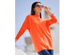 Strickpullover Heine "Pullover", Damen, Gr. 44, Orange, 100% Baumwolle, Unifarben, Pullover Strickpullover