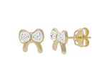 Paar Ohrstecker Vivance "Schleifen-Ohrstecker Aus 375 Gold", Gelb (Gelbgold 375), Ohrringe, Damen, Gelbgold 375