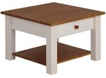 Couchtisch Otto Home "Chicago", Weiß (Weiß, Honig), B:60Cm H:40Cm T:60Cm, Tische, Couchtisch, In Zwei GrößEn, Landhausstil, ZusäTzlicher Stauraum