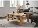 Couchtisch Paroli "Bora", Braun (Eiche, Eiche, Eiche), B:110Cm H:49Cm T:70Cm, Tische, Couchtisch, Aus Massivem Eichenholz, Im Landhaus-Stil, Breite 110 Cm