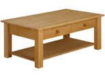 Couchtisch Otto Home "Chicago", Beige (Natur Gebeizt, Gewachst), B:100Cm H:40Cm T:60Cm, Tische, Couchtisch, In Zwei GrößEn, Landhausstil, ZusäTzlicher Stauraum