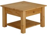 Couchtisch Otto Home "Chicago", Beige (Natur Gebeizt, Gewachst), B:60Cm H:40Cm T:60Cm, Tische, Couchtisch, In Zwei GrößEn, Landhausstil, ZusäTzlicher Stauraum