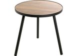 Beistelltisch Haku "Sofatisch, Wohnzimmertisch", Schwarz (Braun, Braun, Braun), B:50Cm H:52Cm T:50Cm, Tische, Beistelltisch, Rund - Aus MDF Braun - Ø/H 50/52 Cm