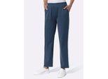 Schlupfhose, Damen, Gr. 42, NormalgrößEn, Blau (Dunkelblau), 100% Baumwolle, Unifarben, Lang, Hosen Schlupfhose