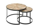 Wohnling WL6.346 Design Couchtisch (2Er Set) Mango 60 Cm X 60 Cm X 40 Cm