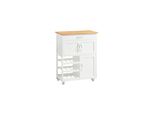 sobuy KüChenwagen Mit 1 Schublade Weiß 67X37,5X86Cm Modern