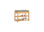 sobuy Schuhbank Mit Einer Schublade Holzfarbe 55,3X30X46,5Cm Rustikal