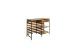 sobuy KüCheninsel Mit 1 Schublade Dunkelbraun 120X45X90Cm Industriell